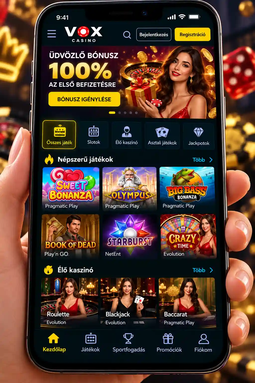 Vox Casino mobilalkalmazás
